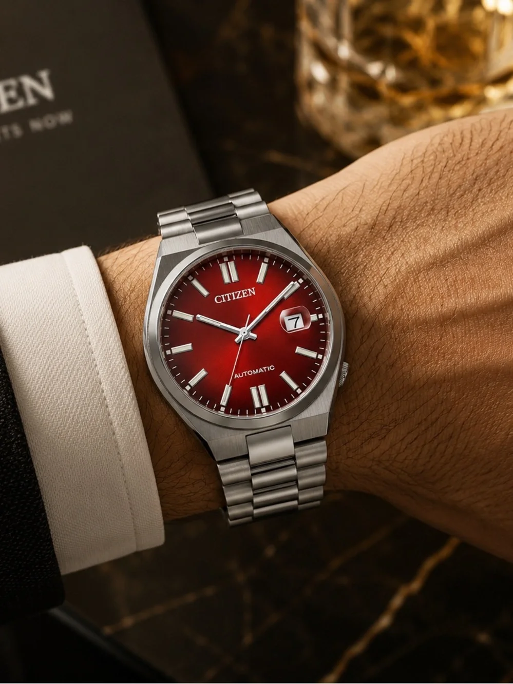 Citizen Tsuyosa Automatic Men’s Watch 40mm Burgundy Dial NJ0150-56W Sapphire
